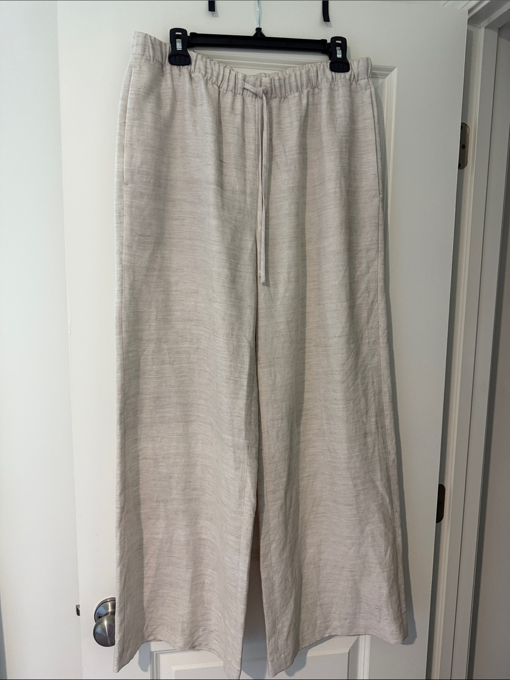 Aritzia Wide-Leg Drawstring Linen lodge Pants in undyed